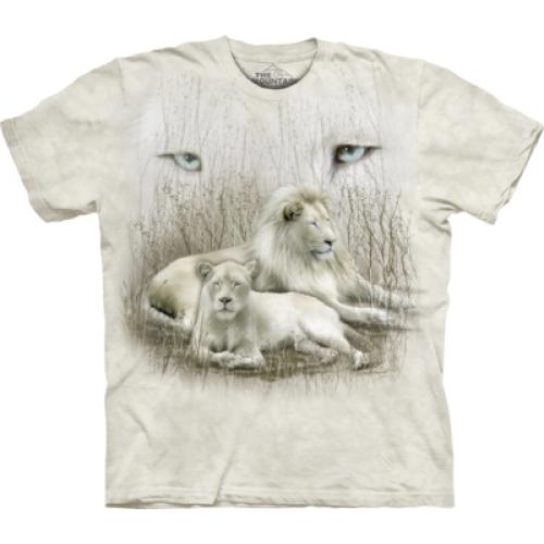 Tričko unisex The Mountain White Lion - šedé
