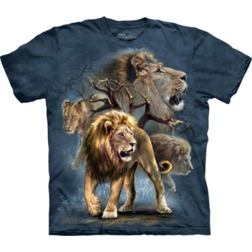 Tričko unisex The Mountain Lion Collage - modré