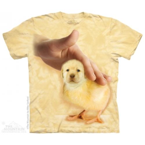 Tričko unisex The Mountain Puppy Chick - žluté
