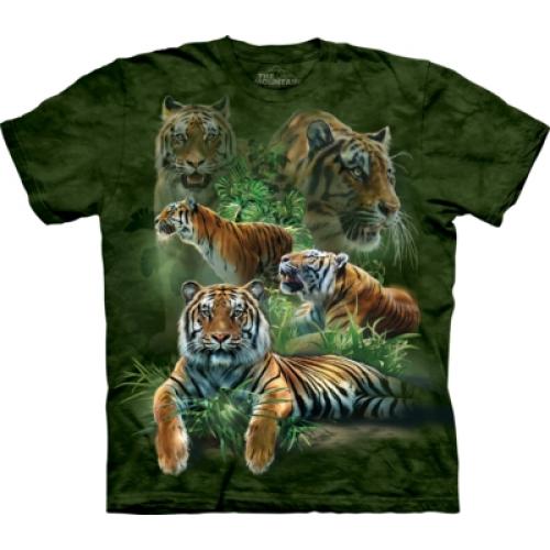 Tričko detské The Mountain Jungle Tigers - zelené