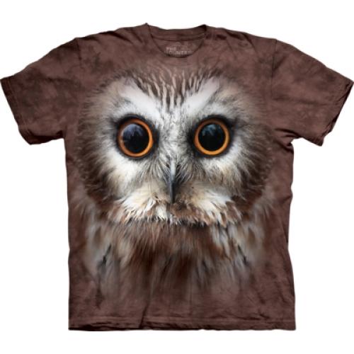 Tričko unisex The Mountain Saw Whet Owl - hnědé