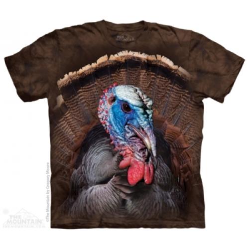 Tričko unisex The Mountain Wild Turkey Face - hnědé