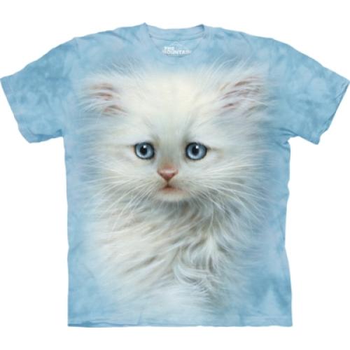 Tričko unisex The Mountain Fluffy White Kitten - modré
