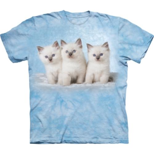 Tričko unisex The Mountain Cloud Kittens - modré
