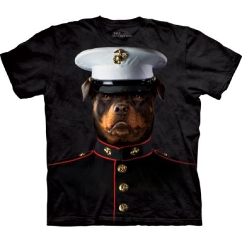 Tričko unisex The Mountain Marine Sarge - černé