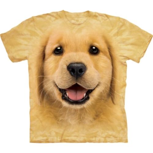 Tričko unisex The Mountain Golden Retriever Puppy - žluté