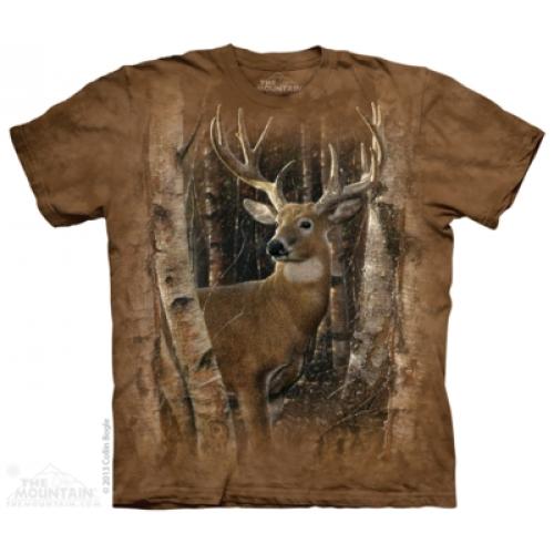 Tričko unisex The Mountain Birchwood Buck - hnědé