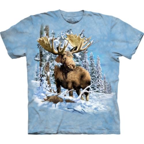 Tričko unisex The Mountain Find 7 Moose - modré