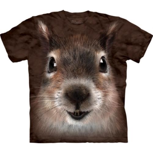 Tričko dětské The Mountain Squirrel Face - hnědé