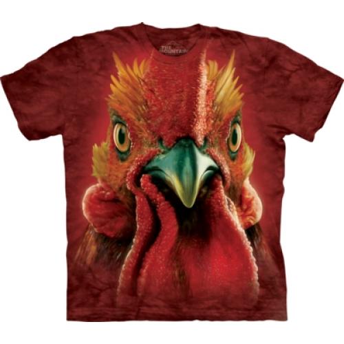 Tričko unisex The Mountain Rooster Head - červené