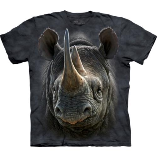 Tričko unisex The Mountain Black Rhino - šedé