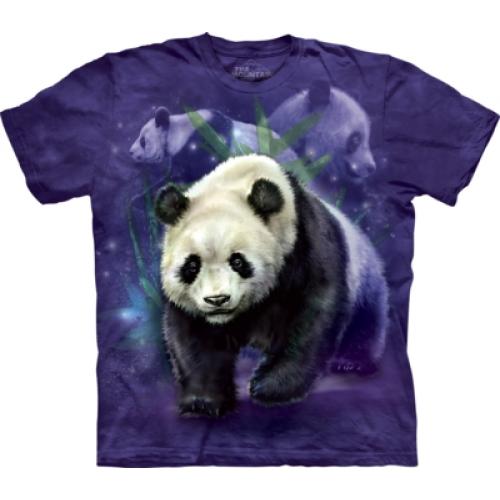 Tričko detské The Mountain Panda Collage - fialové