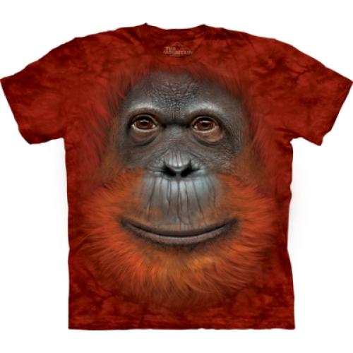 Tričko unisex The Mountain Orangutan Face - oranžové