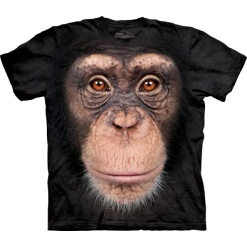 Tričko unisex The Mountain Chimp Face - čierne