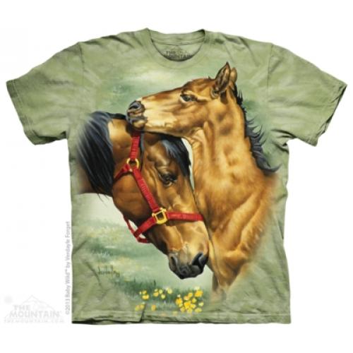 Tričko dětské The Mountain Meadow Horses - zelené