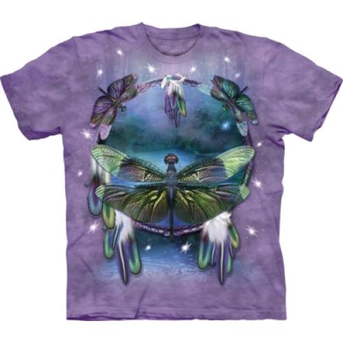 Tričko unisex The Mountain Dragonfly Dreamcatcher - fialové