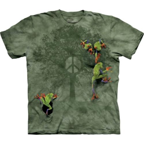 Tričko unisex The Mountain Peace Tree Frog - zelené