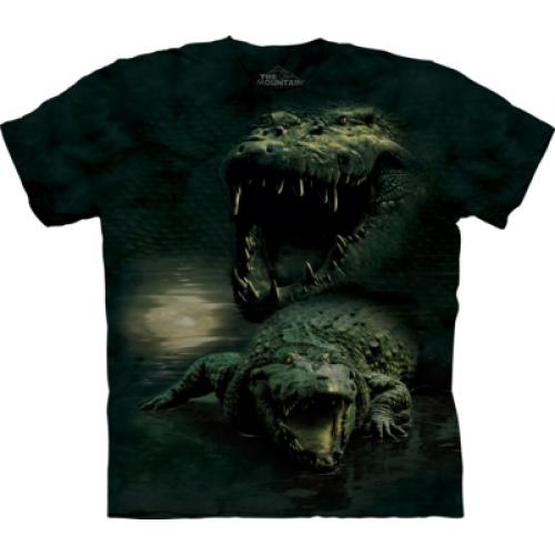 Tričko unisex The Mountain Dark Gator - zelené