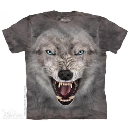 Tričko unisex The Mountain Terror Wolf - sivé