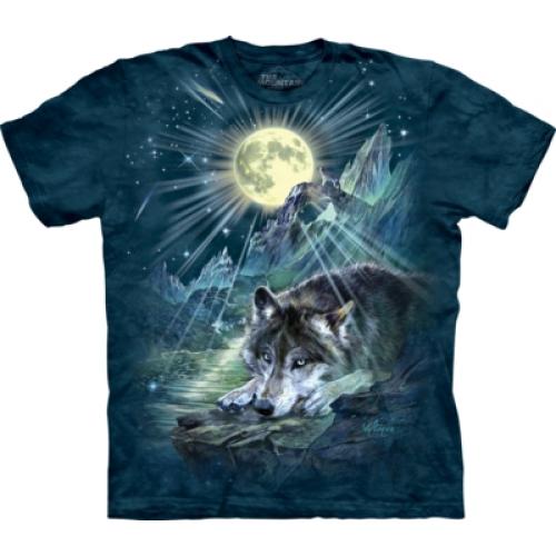 Tričko dětské The Mountain Wolf Night Symphony - modré