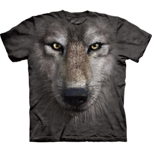 Tričko dětské The Mountain Wolf Face - šedé