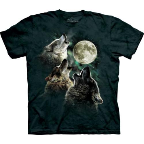 Tričko dětské The Mountain Three Wolf Moon - šedé