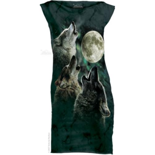 Šaty The Mountain Mini Dress Three Wolf Moon - šedé