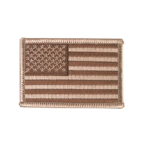 Textilná nášivka Mil-Tec vlajka USA 7,5x5 cm - desert