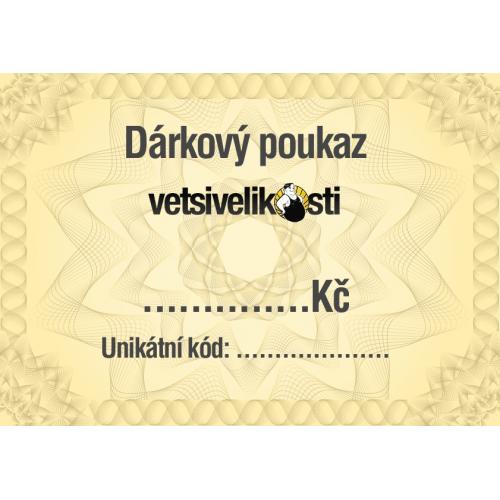 Dárkový poukaz Vetsivelikosti.cz
