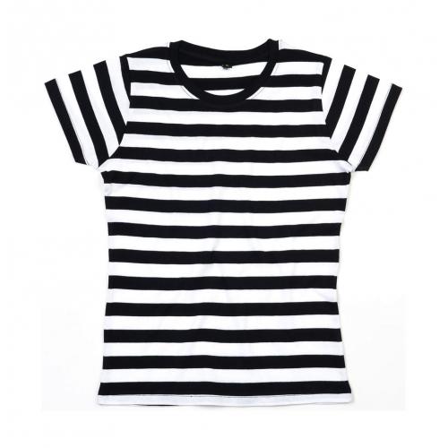 Pruhované tričko Mantis Lines Ladies - čierne-biele