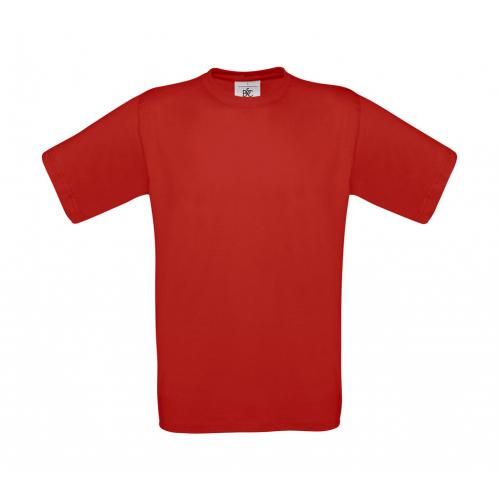 Tričko s krátkym rukávom B&C Exact Tee - červené