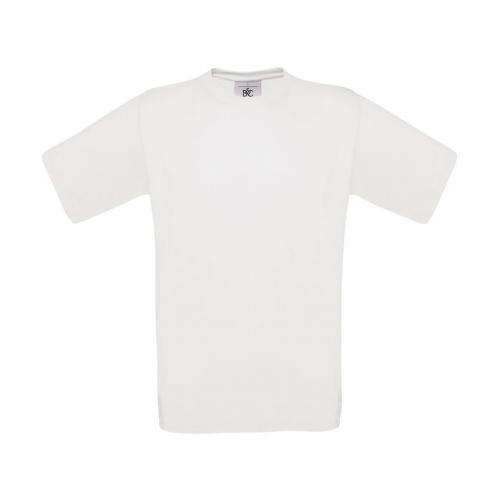 Tričko s krátkým rukávem B&C Exact Tee - bílé