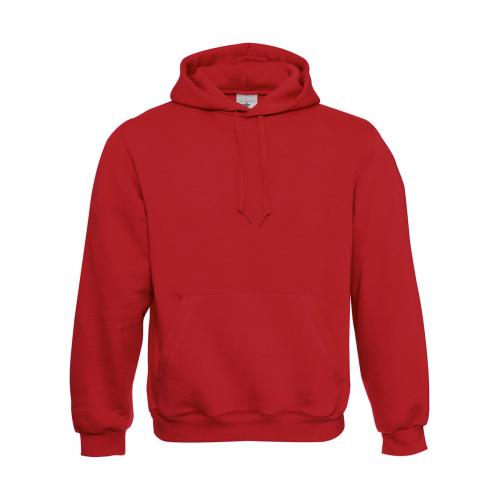Mikina B&C Standard Hooded - červená