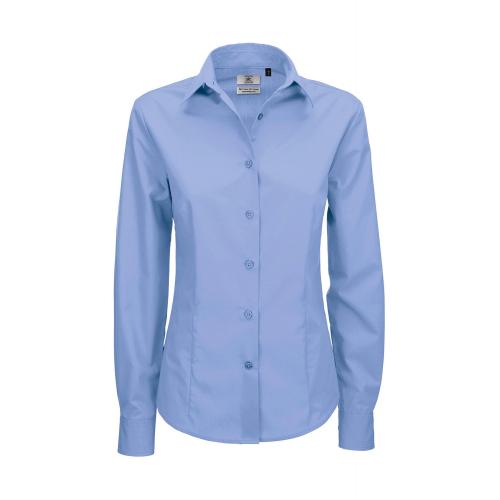 Košile dámská B&C Smart s dlouhým rukávem - modrá