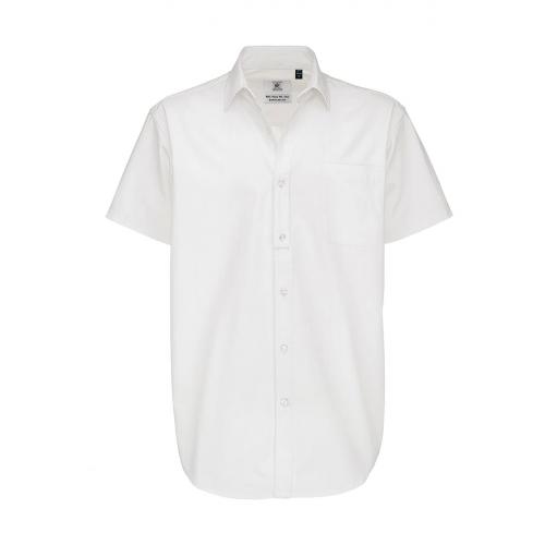 Košile pánská B&C Sharp Twill s krátkým rukávem - bílá