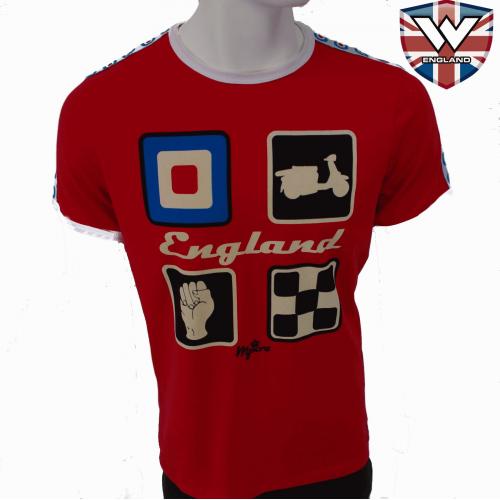 Tričko Warrior Classic England Target - červená