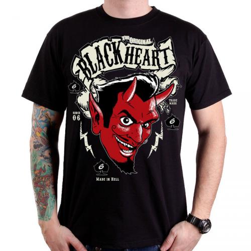 Tričko Black Heart Classic Devil - čierne