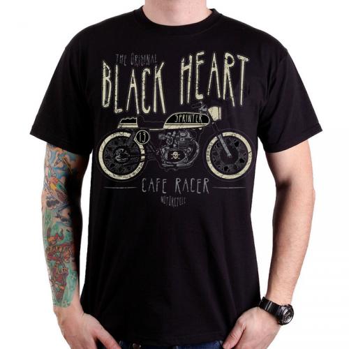 Tričko Black Heart Classic Cafe Racer - čierne