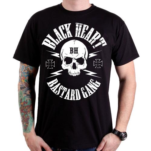 Tričko Black Heart Classic Skull - černé