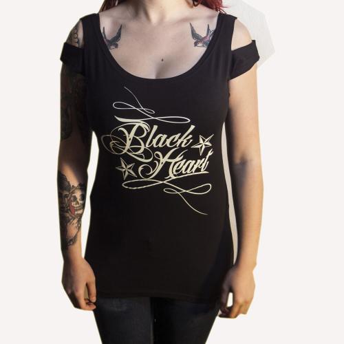 Tričko dámske Black Heart Top OVK - čierne