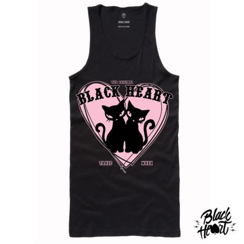 Tílko dámské Black Heart Jersey Pussy Cat - černé