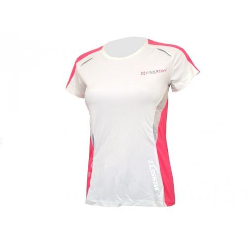 Tričko s krátkým rukávom Haven Missfit - biele-ružové