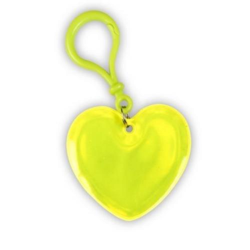 Reflexný prívesok Altima Heart - žltý