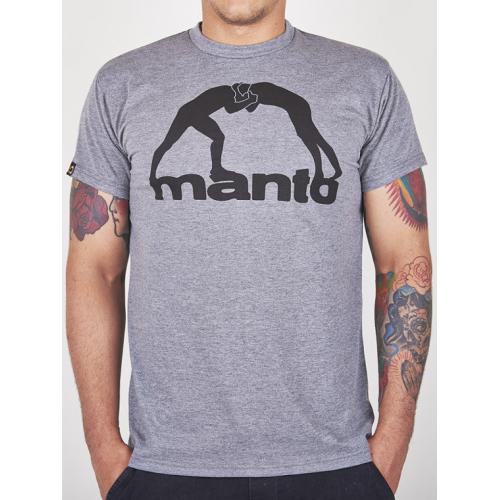 Tričko Manto Logo Vibe - sivé-čierne