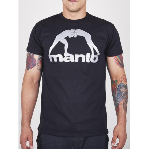Tričko Manto Logo Vibe - čierne-sivé