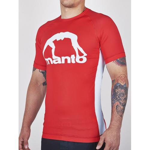 Tričko Manto Rash Logo - červené-bílé