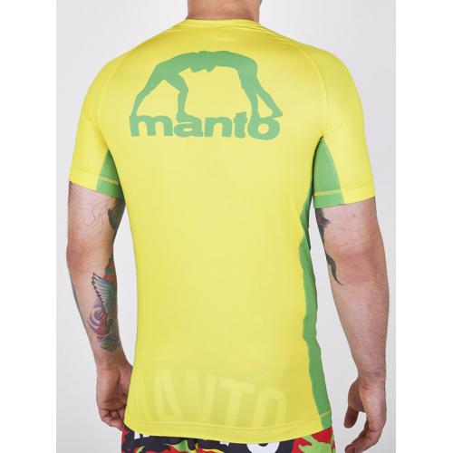 Tričko Manto Rash Logo - žlté-zelené
