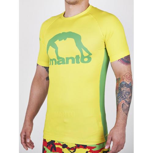 Tričko Manto Rash Logo - žlté-zelené