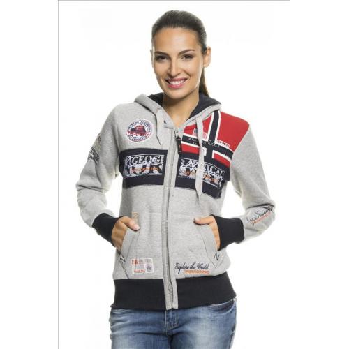 Mikina Geographical Norway Flyer Lady - sivá