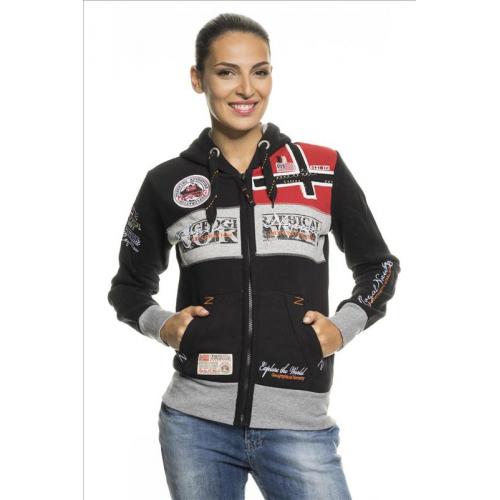 Mikina Geographical Norway Flyer Lady - čierna